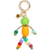 Bag Crap Little Buddy Beaded Bag Charm In Gold