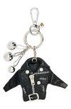 Bag Crap Vintage '90s Leather Jacket Disco Bag Charm In Metallic