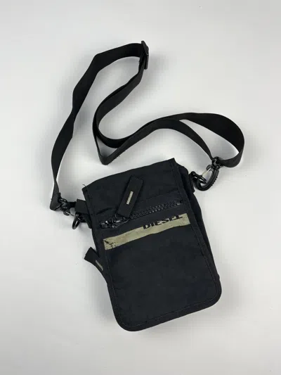 Pre-owned Bag X Diesel Messenger Sling Bag Vintage Shoulder Multipocket In Black