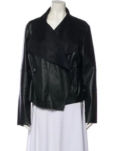 Pre-owned Bagatelle Biker Jacket In Black