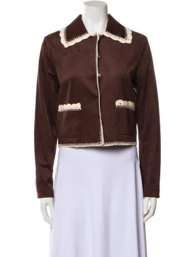 Pre-owned Bagatelle Biker Jacket In Brown