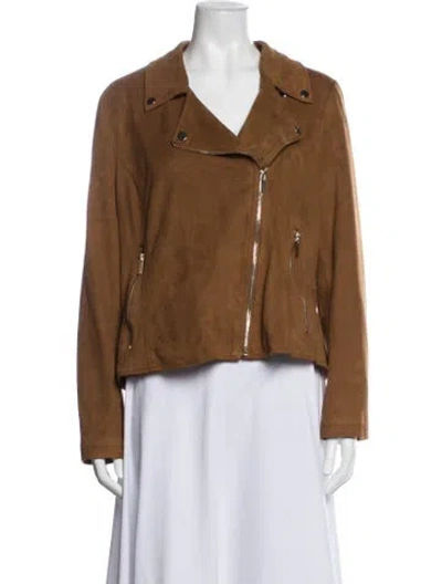 Pre-owned Bagatelle Biker Jacket In Brown