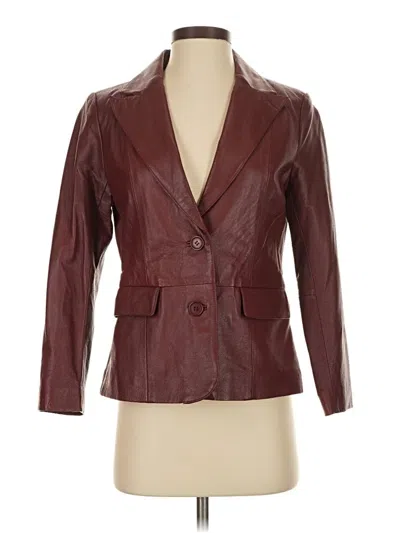 Pre-owned Bagatelle Blazer Jacket In Burgundy