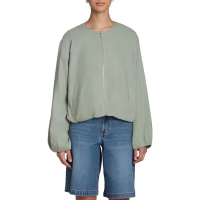 Bagatelle Bubble Sleeve Full Zip Jacket In Multi