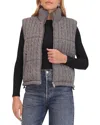 Bagatelle Cable Knit Vest In Dark Grey