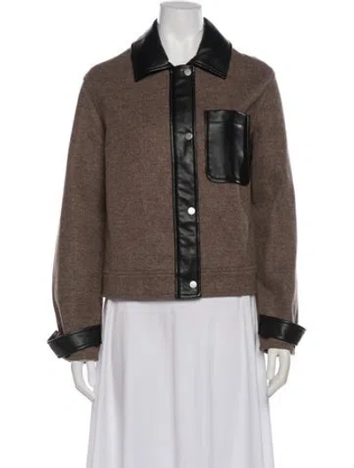 Pre-owned Bagatelle Colorblock Pattern Jacket In Brown