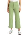 Bagatelle Contrast Stitch Crop Wide Leg Pants In Tendril