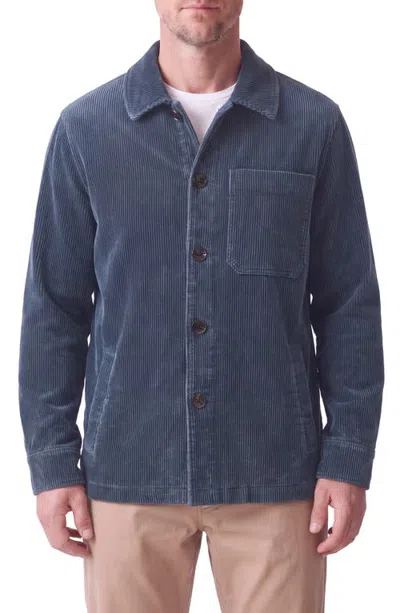 Bagatelle Cotton Corduroy Utility Jacket In Blue