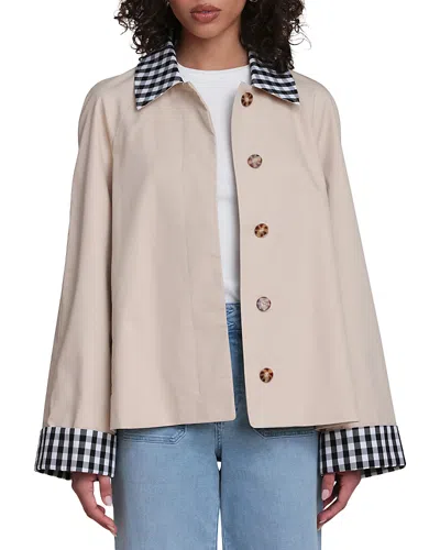 Bagatelle Crop Trench Coat In Neutral