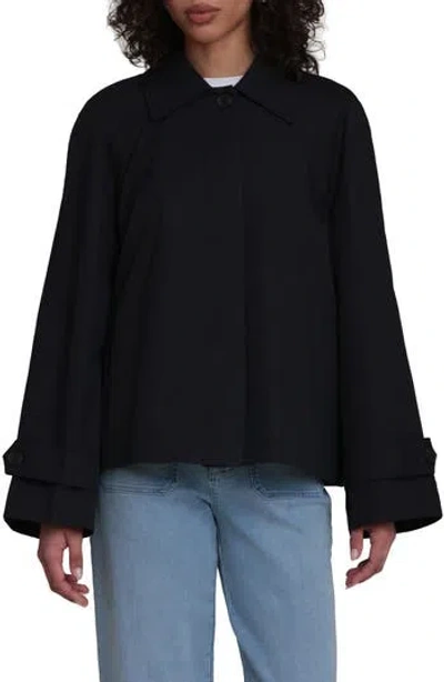 Bagatelle Crop Trench Jacket In Black