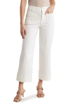 Bagatelle Cropped Cotton Twill Pants In Bright White