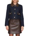 Bagatelle Cropped Jacket In Blue