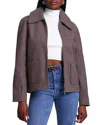 Bagatelle Cropped Zip Front Jacket In Chocolate