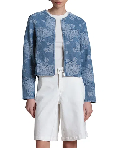 Bagatelle Denim Jacquard Jacket In Blue