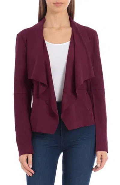 Bagatelle Draped Faux Suede Jacket In Purple