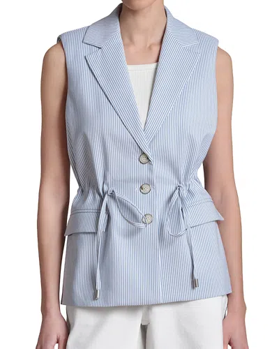 Bagatelle Drawstring Blazer Vest In Blue