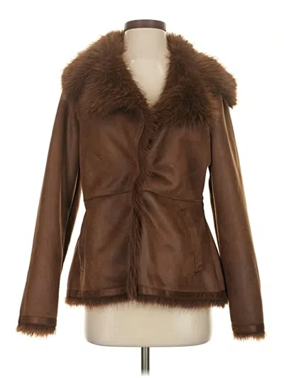 Pre-owned Bagatelle Faux Fur Jacket In Brown