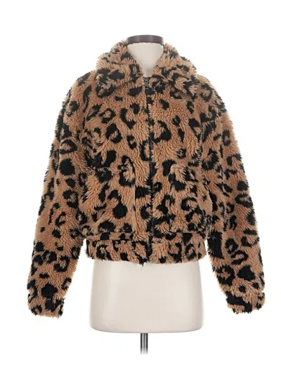 Pre-owned Bagatelle Faux Fur Jacket In Brown