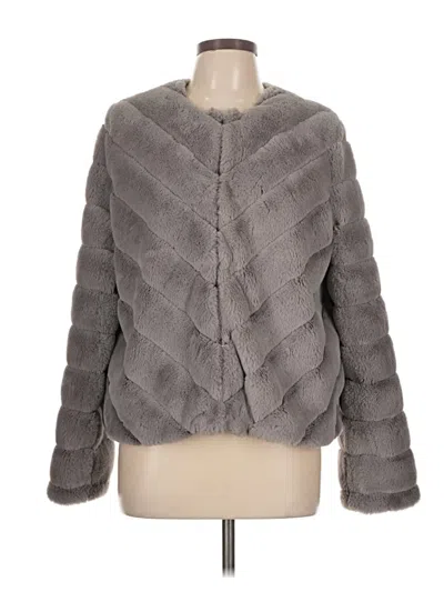 Pre-owned Bagatelle Faux Fur Jacket In Gray
