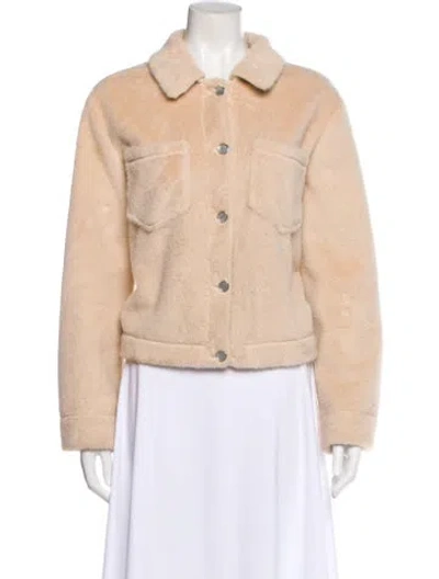 Pre-owned Bagatelle Faux Fur Jacket In Neutral