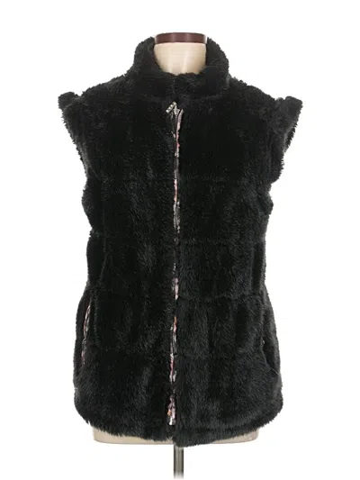 Pre-owned Bagatelle Faux Fur Vest In Black