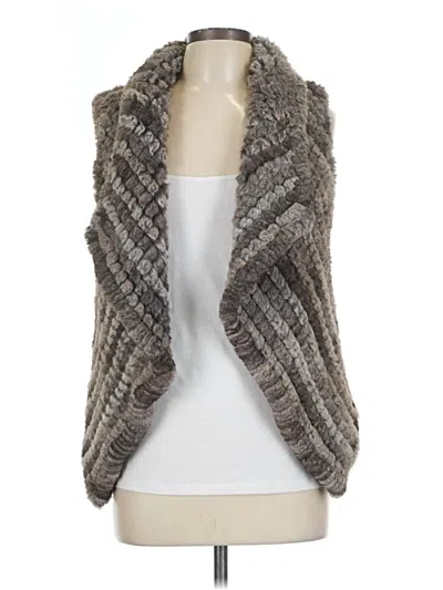 Pre-owned Bagatelle Faux Fur Vest In Gray