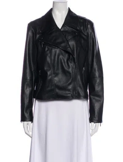 Pre-owned Bagatelle Faux Leather Biker Jacket W/ Tags In Black