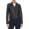 Bagatelle Faux Leather Moto Jacket In Multi