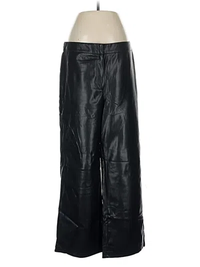 Pre-owned Bagatelle Faux Leather Pants In Black