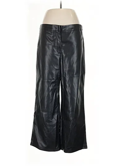 Pre-owned Bagatelle Faux Leather Pants In Black