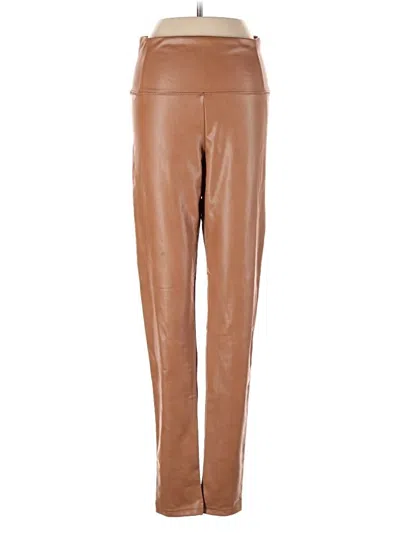 Pre-owned Bagatelle Faux Leather Pants In Brown