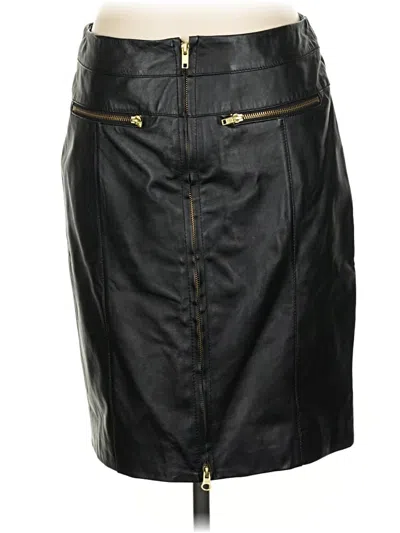 Pre-owned Bagatelle Faux Leather Skirt In Black