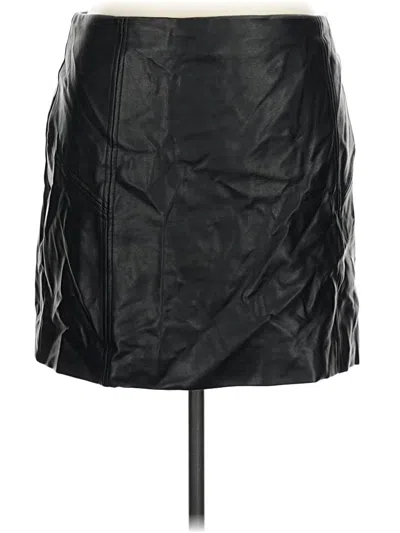 Pre-owned Bagatelle Faux Leather Skirt In Black