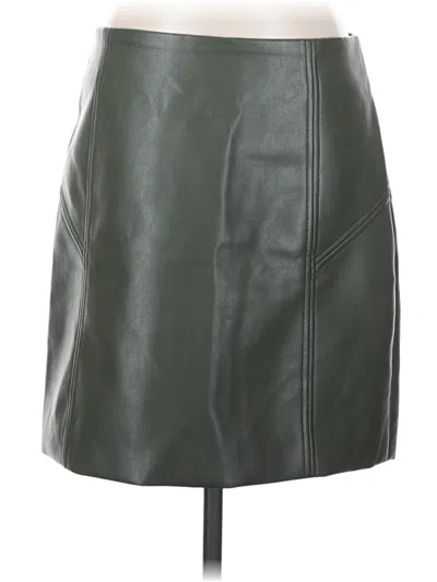 Pre-owned Bagatelle Faux Leather Skirt In Green