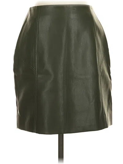 Pre-owned Bagatelle Faux Leather Skirt In Green