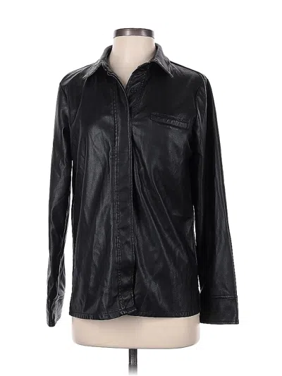 Pre-owned Bagatelle Faux Leather Top Black Tops