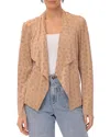 Bagatelle Faux Suede Drape Jacket In Bleached Sand