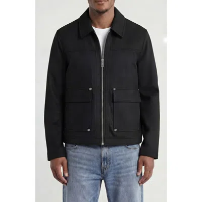 Bagatelle Faux Suede Jacket In Black