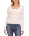 Bagatelle Flare Sleeve Sweater In Cream