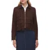 Bagatelle Fringe Jacket In Brown