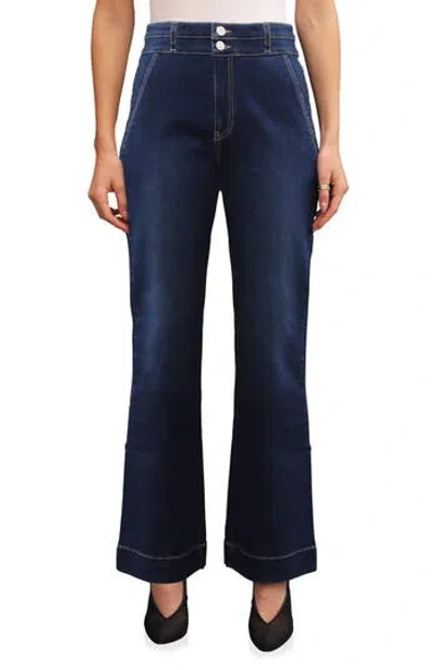 Bagatelle High Waist Wide Leg Jeans In Cordelia Wash