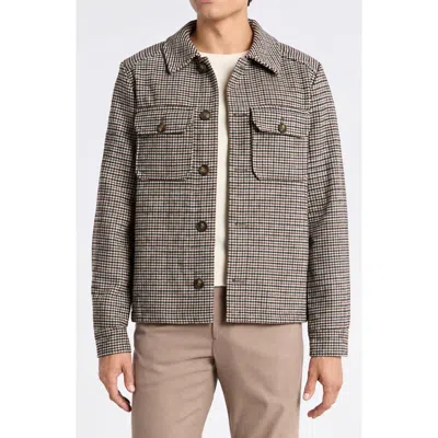 Bagatelle Houndstooth Cropped Trucker Jacket In Multi