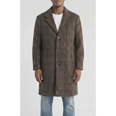 Bagatelle Houndstooth Topcoat In Brown