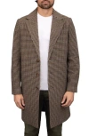 Bagatelle Houndstoth Felted Topcoat In Neutral Houndstooth