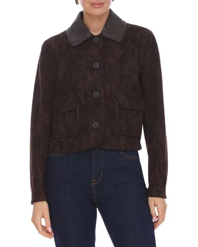 Bagatelle Jacquard Jacket In Brown
