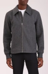 Bagatelle Knit Bomber Jacket In Gray