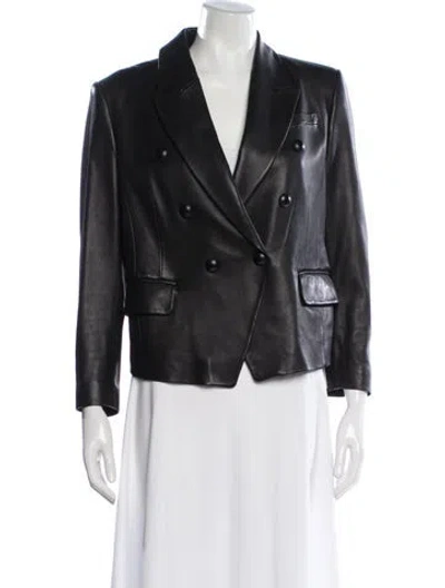 Pre-owned Bagatelle Leather Blazer In Black