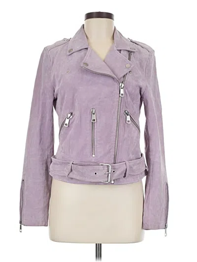 Pre-owned Bagatelle Leather Jacket In Purple