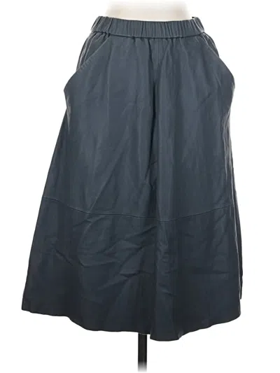 Pre-owned Bagatelle Leather Skirt In Gray