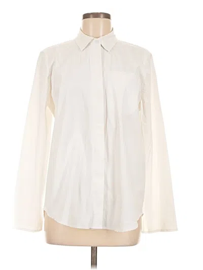 Pre-owned Bagatelle Long Sleeve Blouse In White